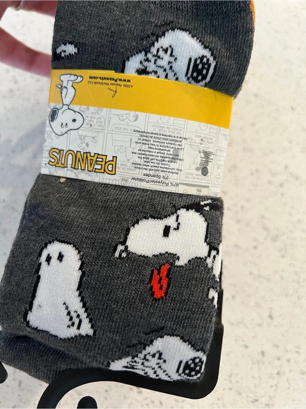 Peanuts Halloween Crew socks 6 pack with Snoopy 6-12